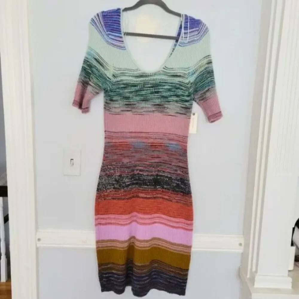 NWT Anthropologie Space-Dyed Knit Midi Dress | L
